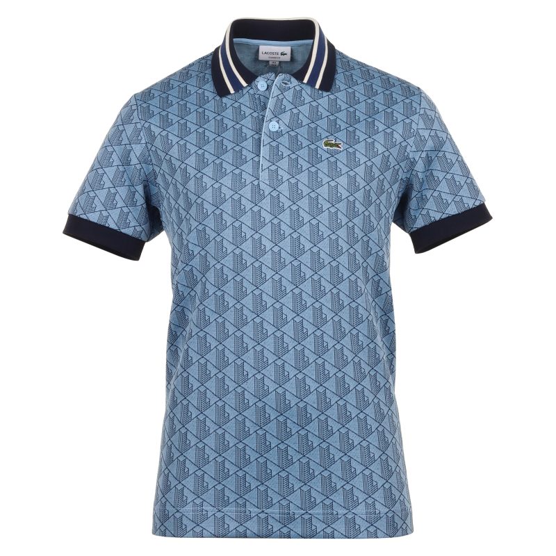 Lacoste Contrast Collar Monogram Polo Shirt FA24 DH1417 I8K 1