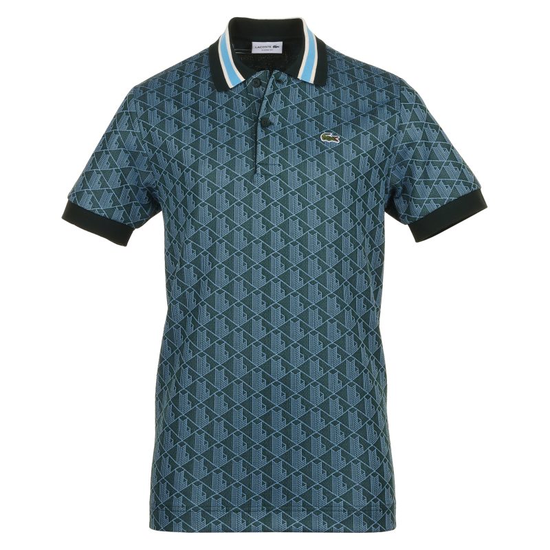 Lacoste Contrast Collar Monogram Polo Shirt FA24 DH1417 IB4 1