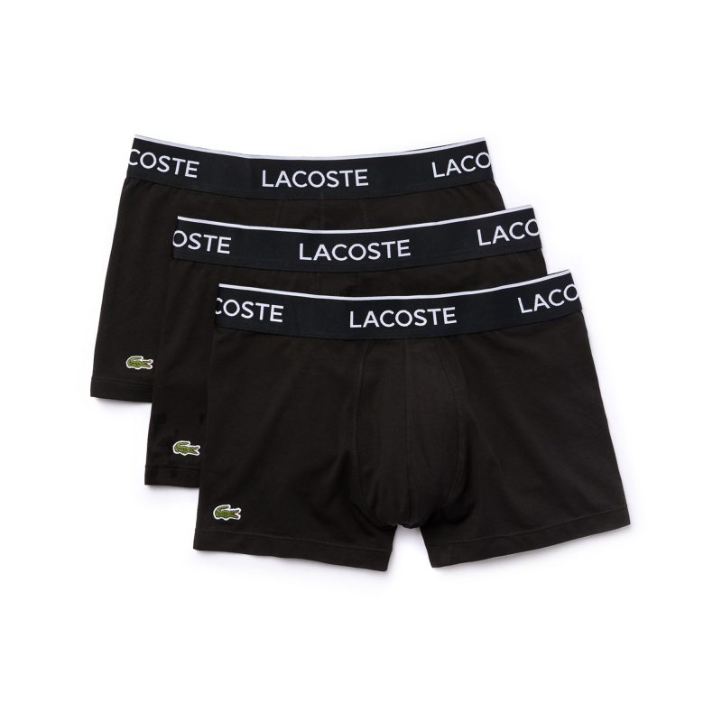 Lacoste Cotton Stretch Trunk 3 Pack 5H3389 Black 031