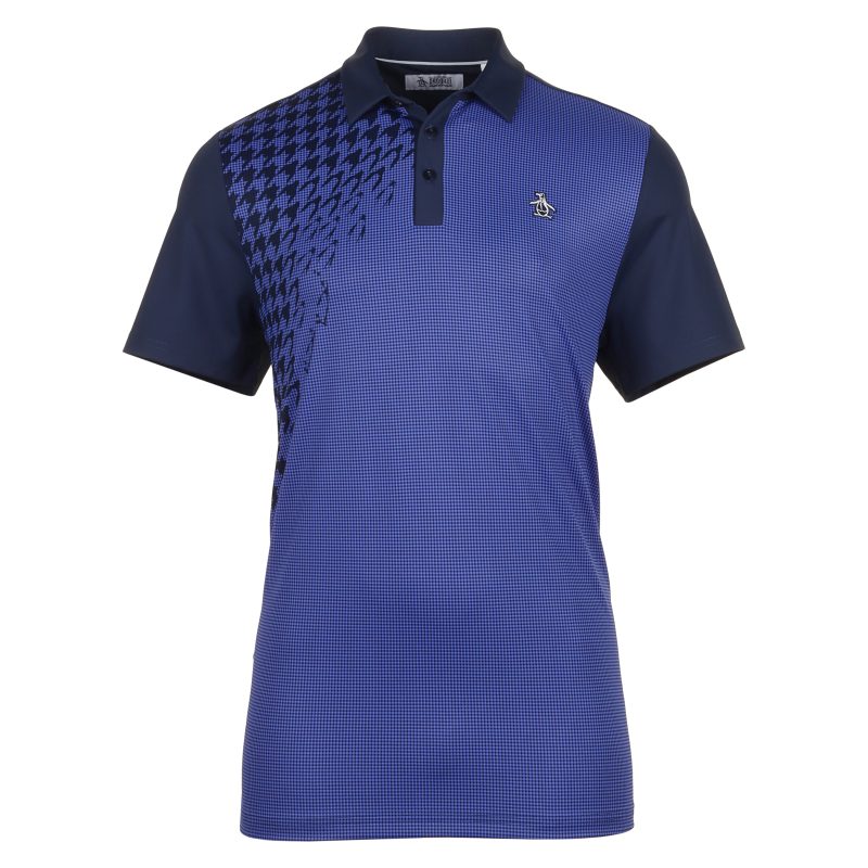 Original Penguin Golf Asymmetrical Pete Gingham Polo Shirt OGKFE021 417 1