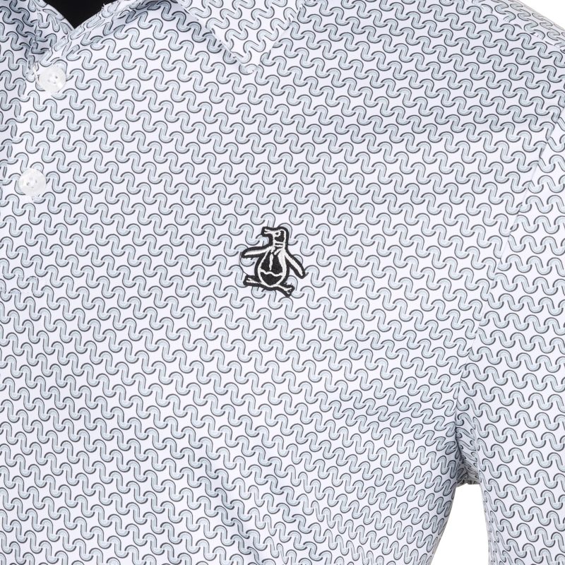 Original Penguin Golf Heritage Geo Print Polo Shirt OGKFE015 038 3