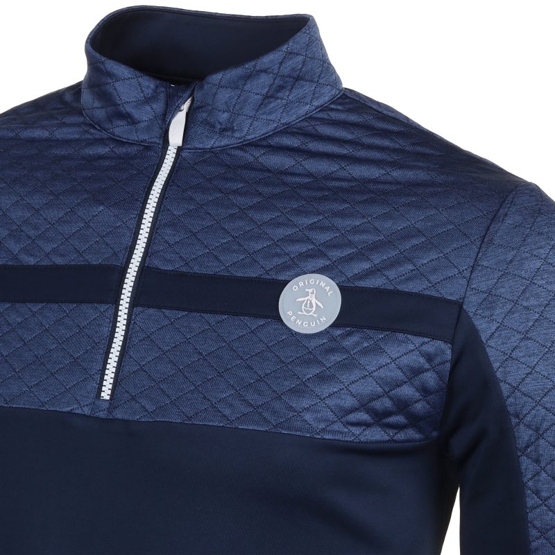 Original Penguin Golf Mixed Media Heritage Block 1 4 Zip OGKFE026 417 3