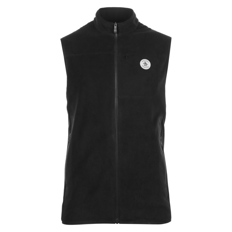 Original Penguin Golf Mixed Media Reverse Full Zip Vest OGKFE028 001 1