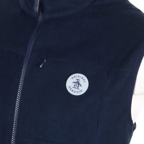 Original Penguin Golf Mixed Media Reverse Full Zip Vest OGKFE028 417 3