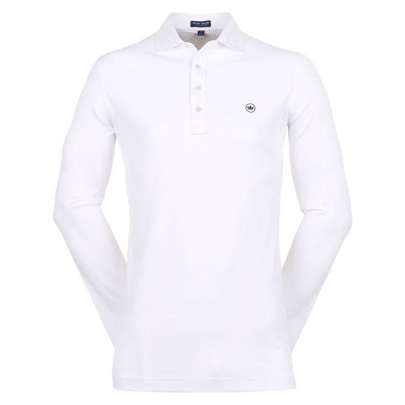 Peter Millar Soul Long Sleeve Performance Shirt MF24XK50KHLS White 1