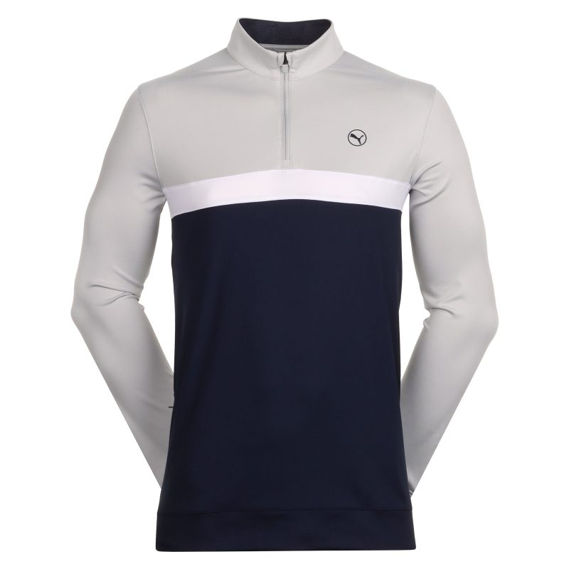 Puma Golf Pure Colourblock 1 4 Zip 625888 01 1