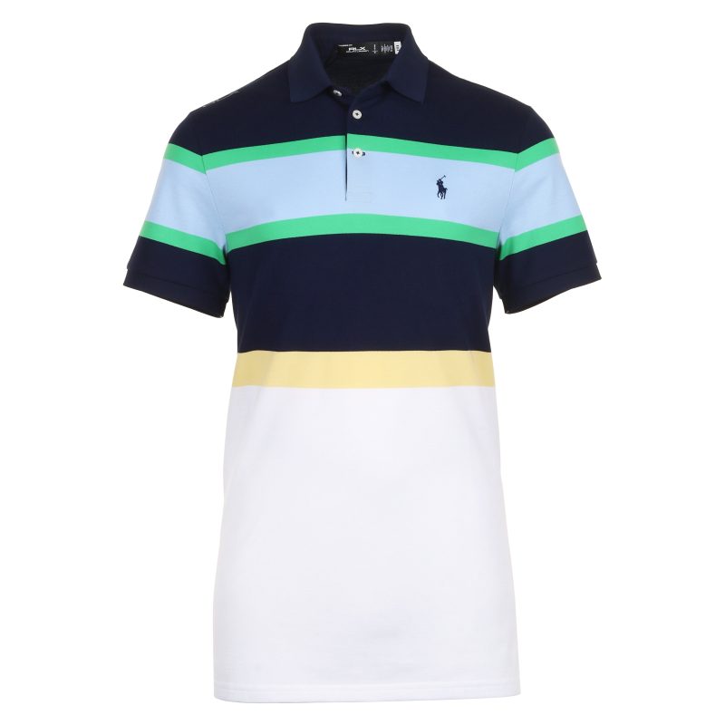 RLX Ralph Lauren Block Stripe Pique Polo Shirt 785931324 001 1