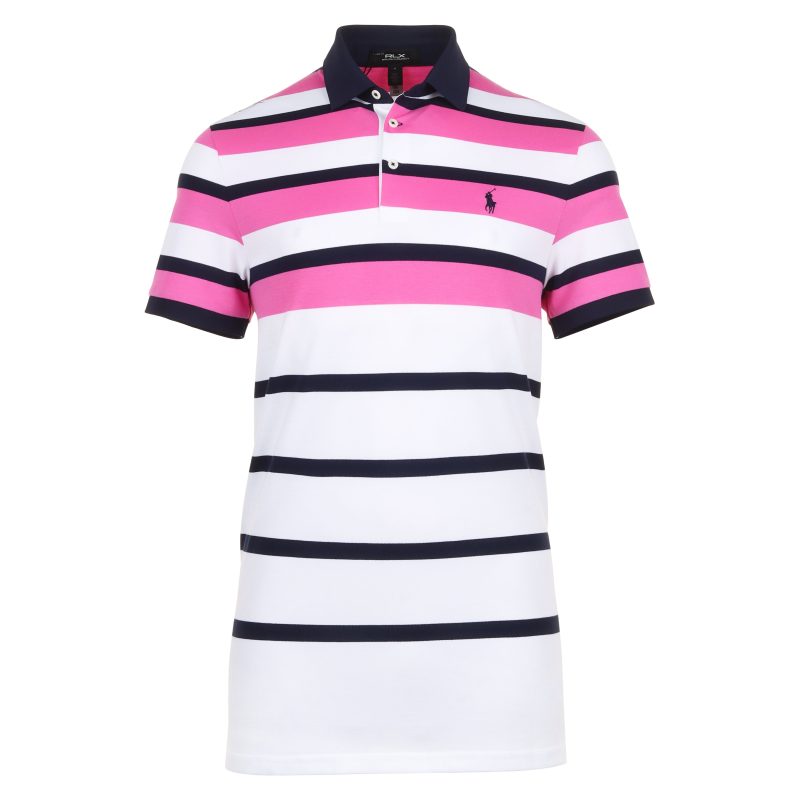 RLX Ralph Lauren Block Stripe Pique Polo Shirt 785A55326 001 1