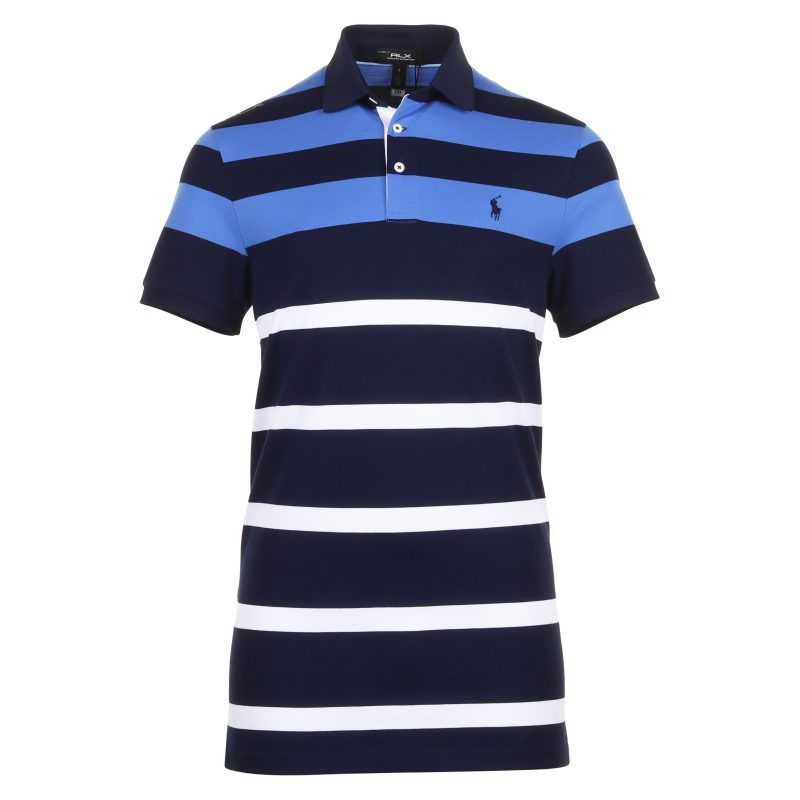 RLX Ralph Lauren Block Stripe Pique Polo Shirt 785A55333 001 1