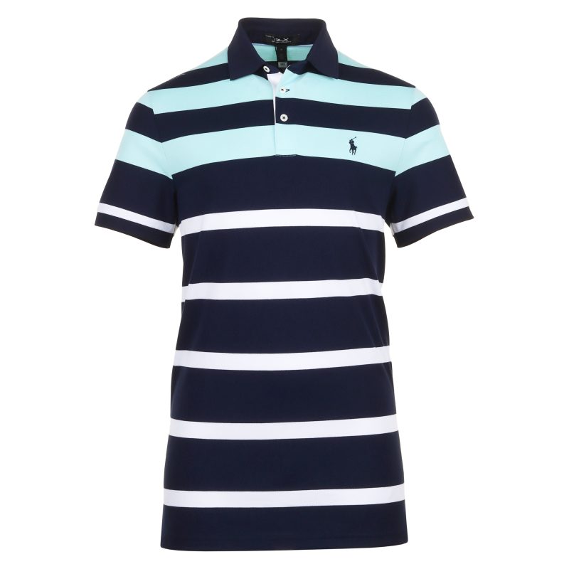 RLX Ralph Lauren Block Stripe Pique Polo Shirt 785A55333 002 1