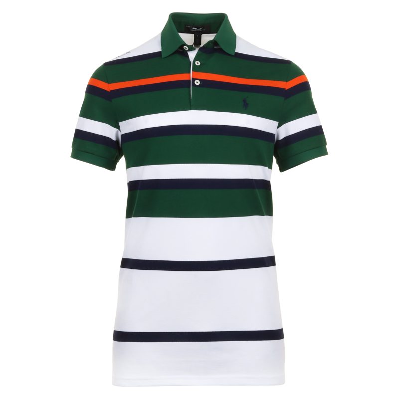 RLX Ralph Lauren Block Stripe Pique Polo Shirt 785A55334 001 1