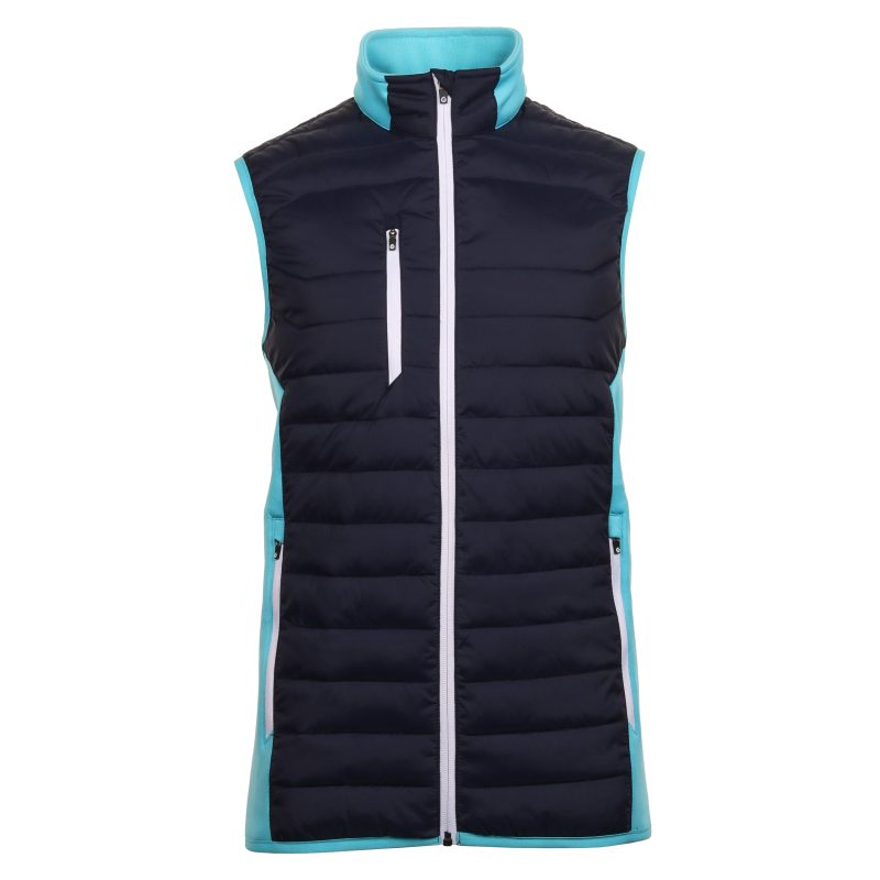 Sunderland Golf Anton Padded Gilet SUNMC82 ANT Navy Aqua White 1