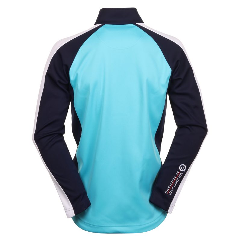 Sunderland Golf Aspen Zip Top SUNMM39 ASP Aqua Navy White 2