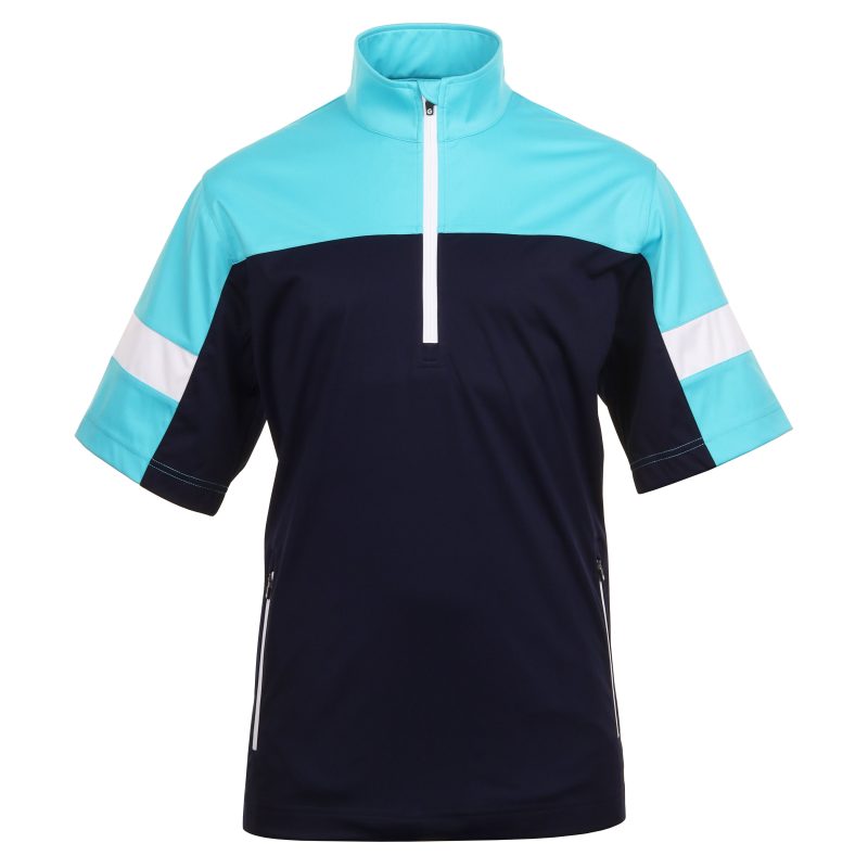 Sunderland Golf Cortina Zip Windshirt Navy Aqua White 1