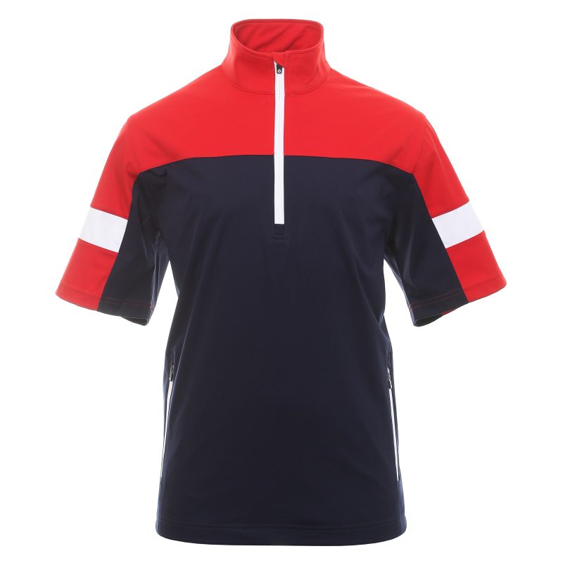 Sunderland Golf Cortina Zip Windshirt Navy Red 1