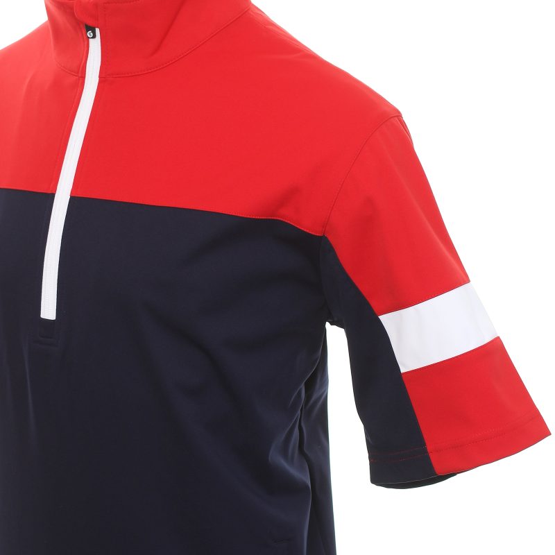 Sunderland Golf Cortina Zip Windshirt Navy Red 3