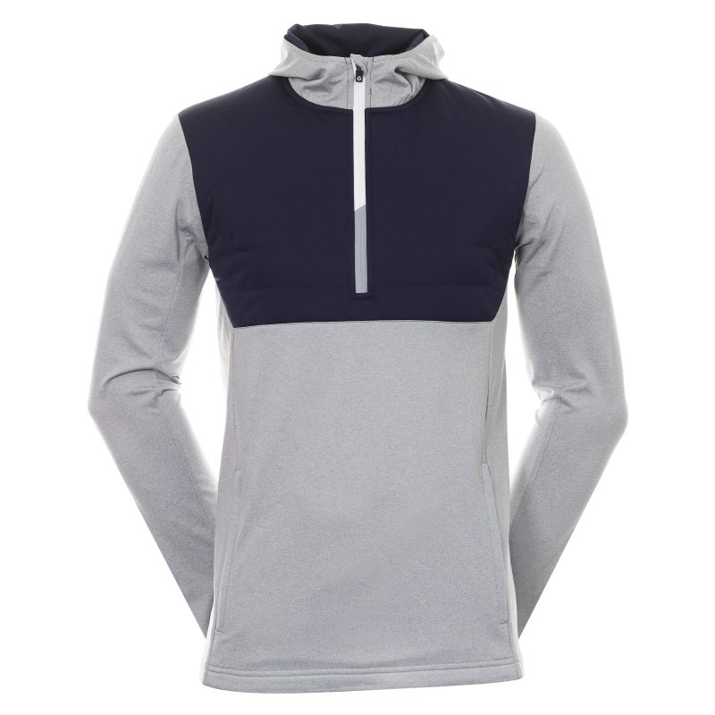 Sunderland Golf Everest Hybrid Hoodie SUNMM90 EVE Silver Marl Navy White 1