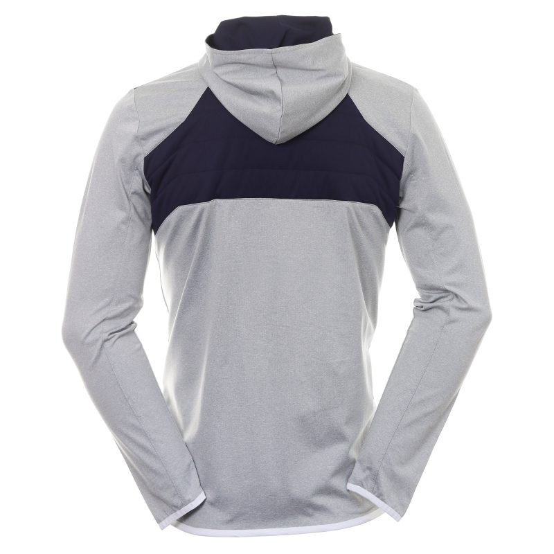 Sunderland Golf Everest Hybrid Hoodie SUNMM90 EVE Silver Marl Navy White 2