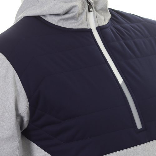 Sunderland Golf Everest Hybrid Hoodie SUNMM90 EVE Silver Marl Navy White 4