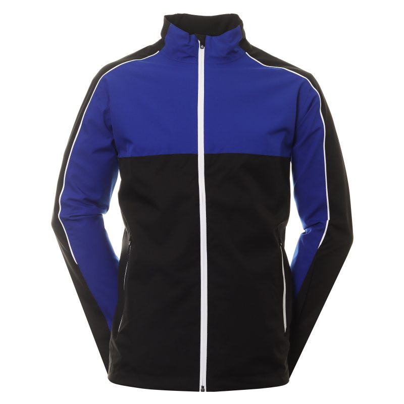 Sunderland Golf Matterhorn Waterproof Jacket SUNMR91 MAT Black Electric Blue 1