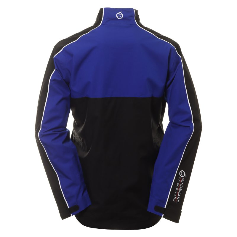 Sunderland Golf Matterhorn Waterproof Jacket SUNMR91 MAT Black Electric Blue 2