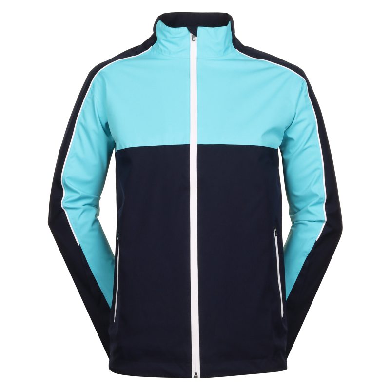 Sunderland Golf Matterhorn Waterproof Jacket SUNMR91 MAT Navy Aqua White 1