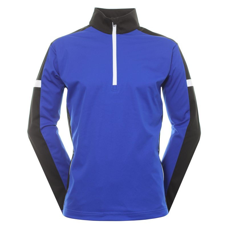 Sunderland Golf Nevada Zip Windshirt Electric Blue Black 1