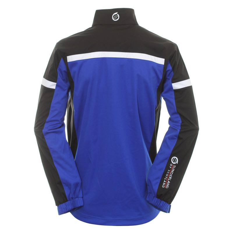 Sunderland Golf Nevada Zip Windshirt Electric Blue Black 2