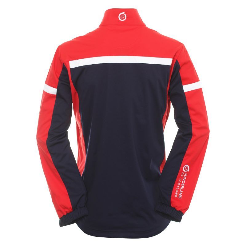 Sunderland Golf Nevada Zip Windshirt Navy Red 2