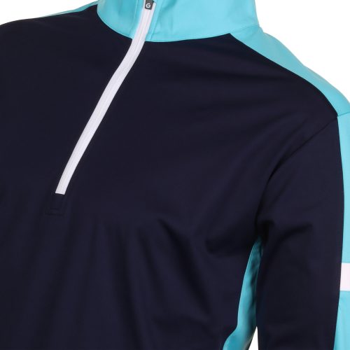 Sunderland Golf Nevada Zip Windshirt SUNMW NEV Navy Aqua White 3