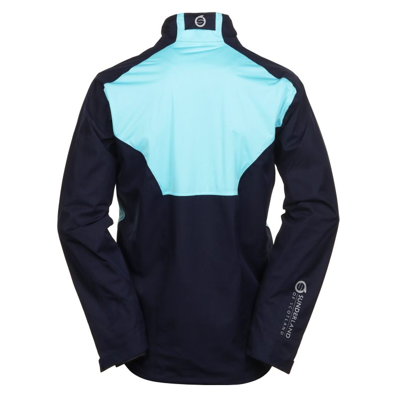 Sunderland Golf Valberg Waterproof Jacket SUNMR84 VAL Navy Aqua White 2