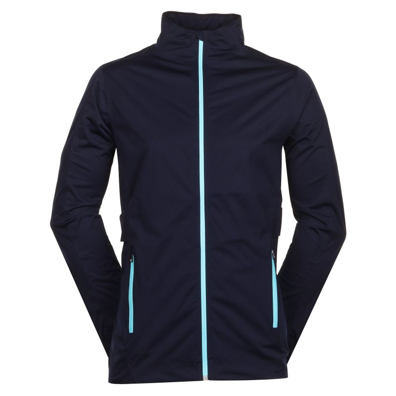 Sunderland Golf WhisperDry Pro Lite Waterproof Jacket SUNMR47 WPLJKT Navy Aqua 1