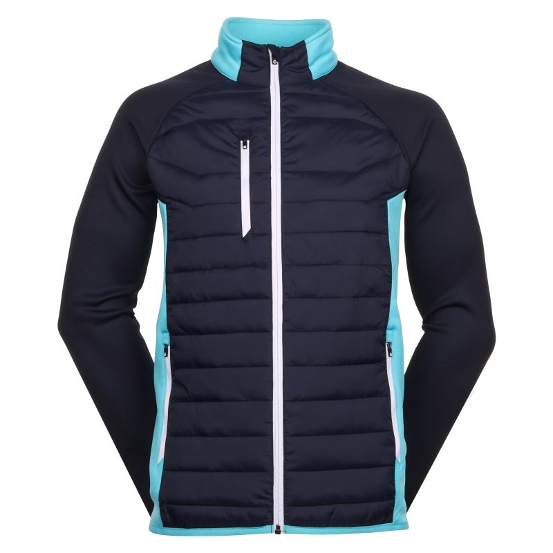 Sunderland Golf Zermatt Padded Jacket SUNMC83 ZER Navy Aqua White 1