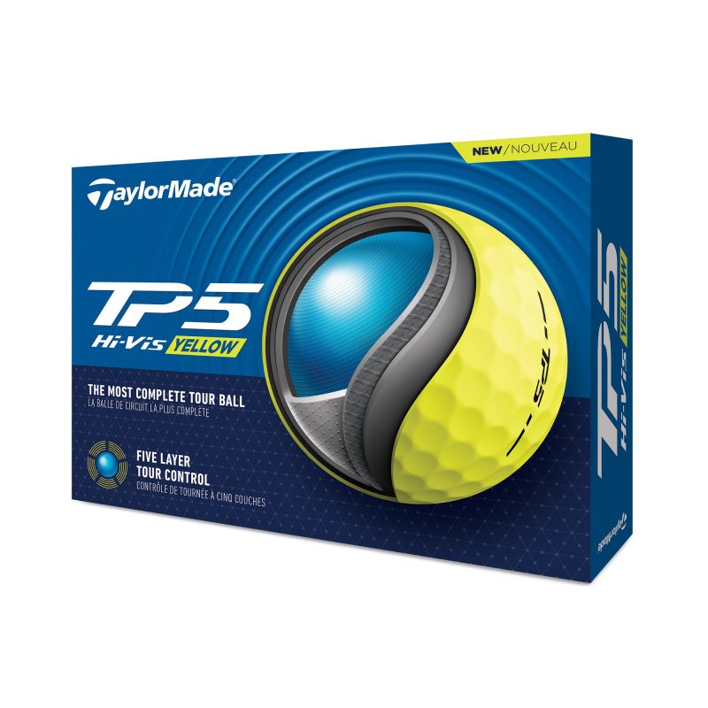 TaylorMade TP5 Golf Balls 2024 Dozen Yellow 1