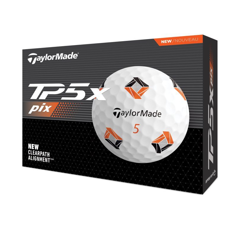 TaylorMade TP5x Pix Golf Balls 2024 Dozen White 1