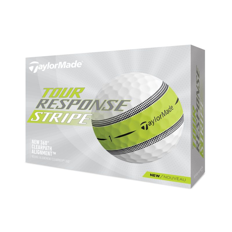 TaylorMade Tour Response Golf Balls Dozen White Stripe N76386 1