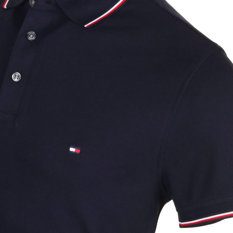 Tommy Hilfiger 1985 RWB Tipped Slim Polo Shirt MW0MW30750 DW5 3