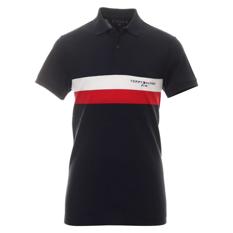 Tommy Hilfiger Chest Colourblock Slim Polo Shirt MW0MW30766 DW5 1