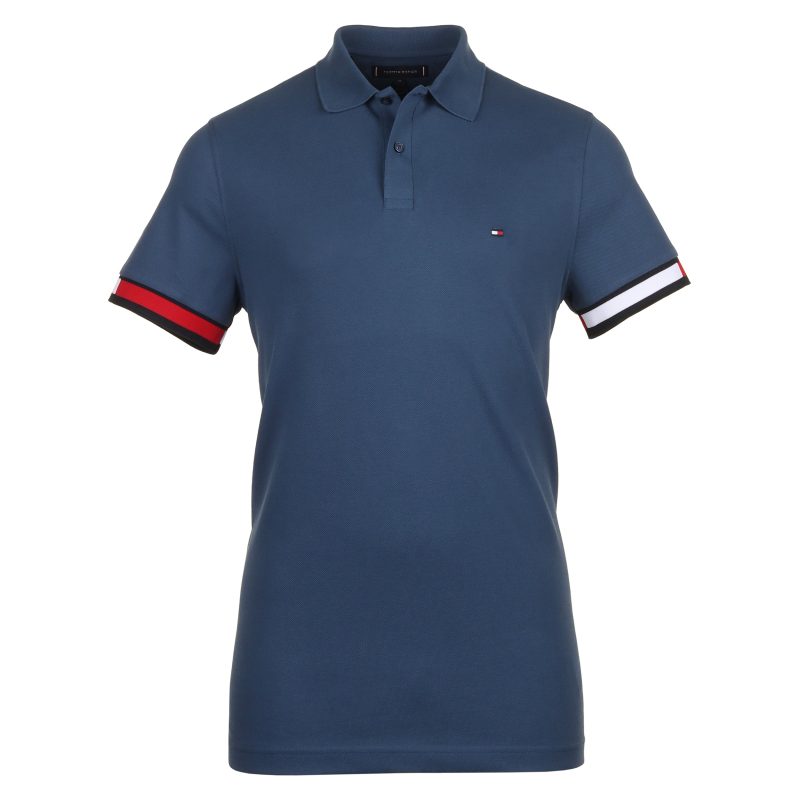 Tommy Hilfiger Flag Cuff Polo Shirt MW0MW35601 DBZ 1