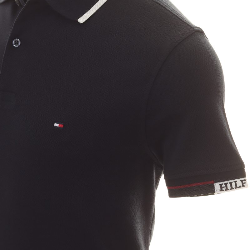 Tommy Hilfiger Logo Cuff Slim Polo Shirt MW0MW33285 DW5 3