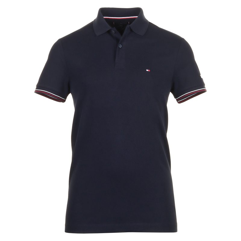 Tommy Hilfiger Stripe Cuff Polo Shirt MW0MW35619 DW5 1