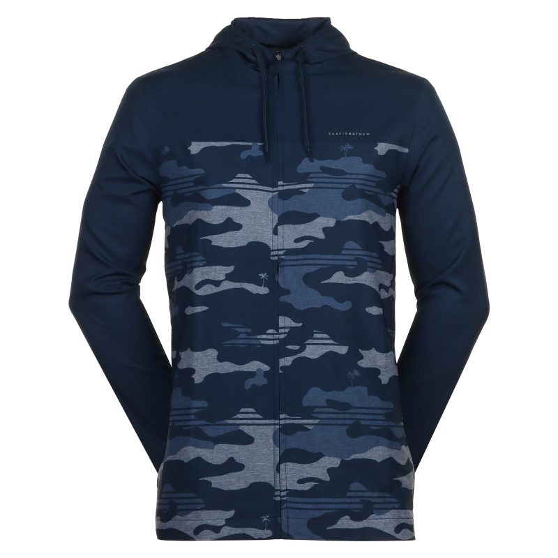 TravisMathew Camo Tech Hoodie 1MAA186 Blue Nights 1