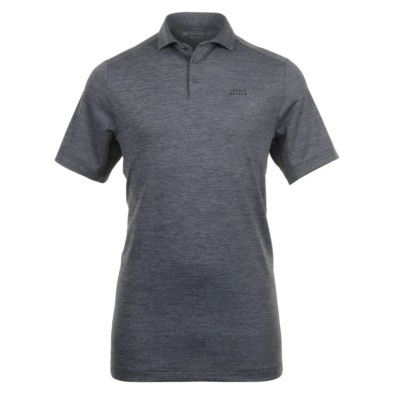 TravisMathew Heater Pro Polo Shirt 1MAA533 Heather Grey 1