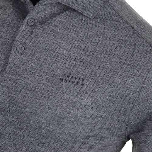 TravisMathew Heater Pro Polo Shirt 1MAA533 Heather Grey 3