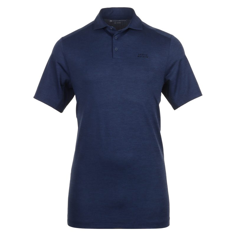 TravisMathew Heater Pro Polo Shirt 1MAA533 Heather Navy 1