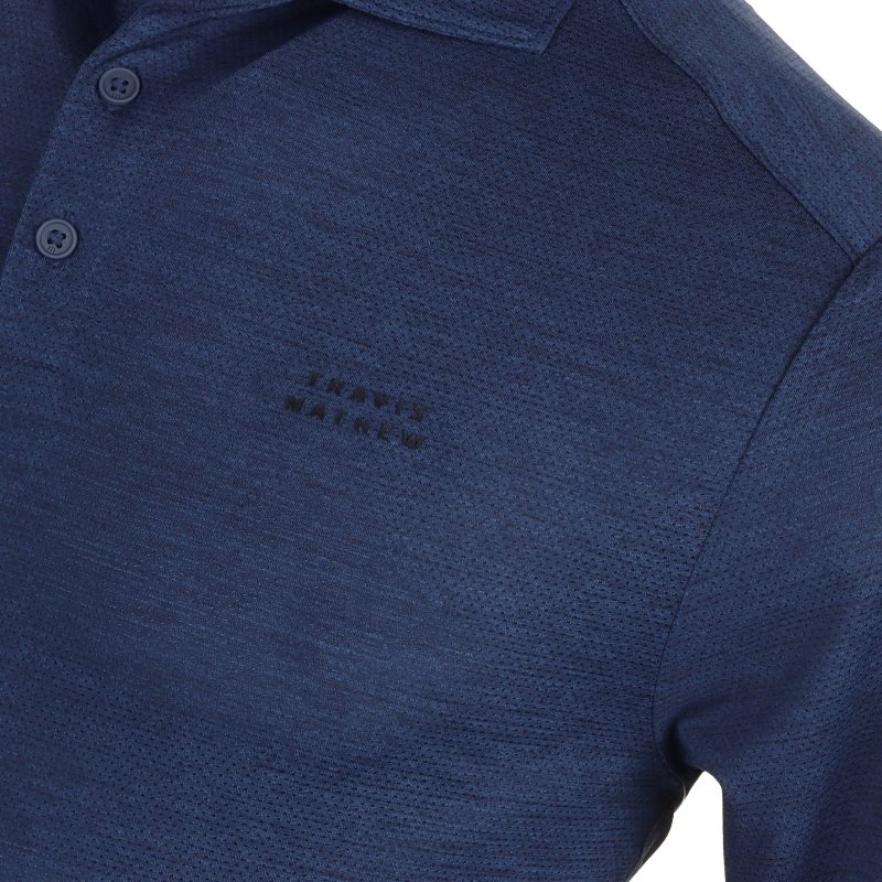 TravisMathew Heater Pro Polo Shirt 1MAA533 Heather Navy 3