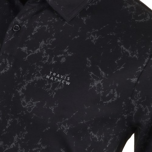 TravisMathew Warmer Tides Scoop Polo Shirt 1MAA266 Black 3