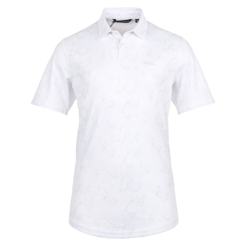 TravisMathew Warmer Tides Scoop Polo Shirt 1MAA266 White 1