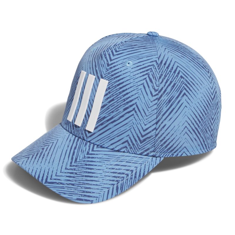 adidas Golf Tour 3 Stripes Print Snapback Cap IQ2900 1