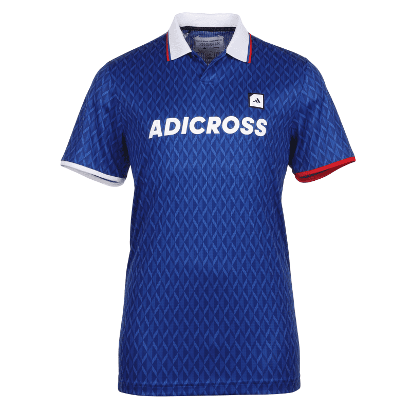 adidas golf adicross 2 print shirt in9254 royal blue 1